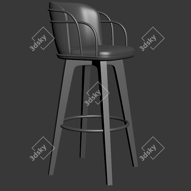 Compact Arven Stool Set 3D model image 3