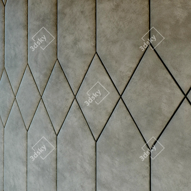 Versatile Soft Panel | Decorative Wall with Metal Mouldings 3D model image 3