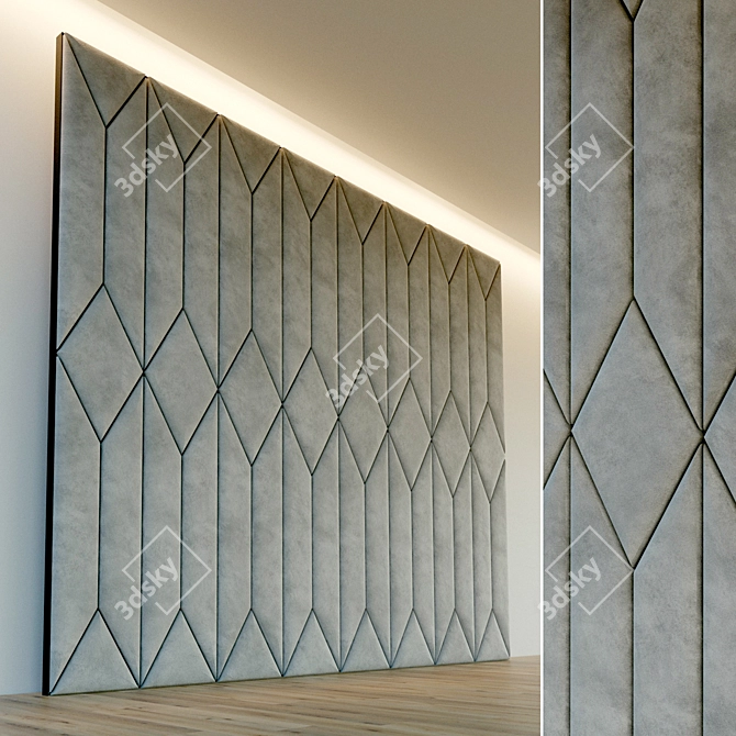 Metallic Molding Soft Wall 3D model image 1