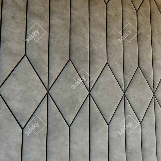 Metallic Molding Soft Wall 3D model image 3