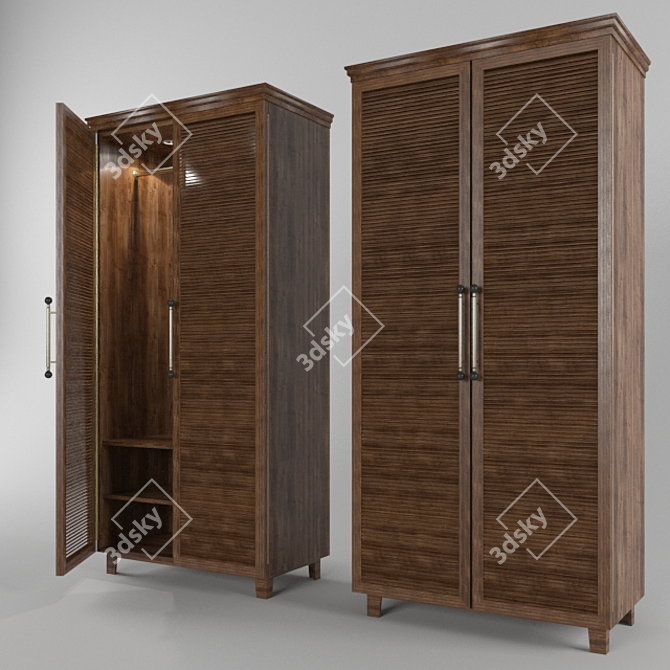 Timeless Elegance: Classic Wardrobe 3D model image 2