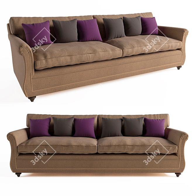  Sleek Modern Bray Sofa 3D model image 1