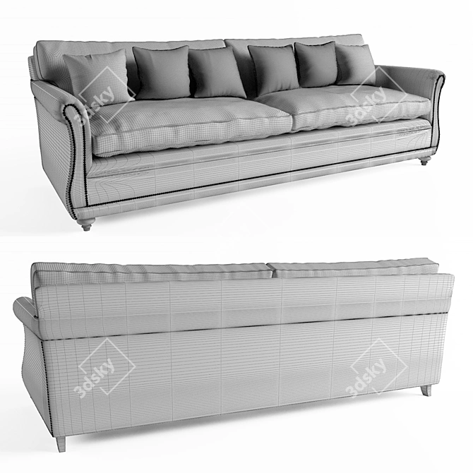  Sleek Modern Bray Sofa 3D model image 2