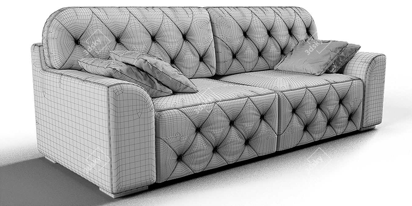 Vegas Latte: Elegant and Comfortable Sofa 3D model image 3