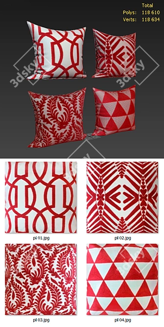 Sophisticated Pillow Set by Sophia & William 3D model image 2