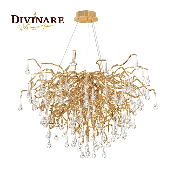 Divinare Salice Crystal Chandelier 3D model image 2