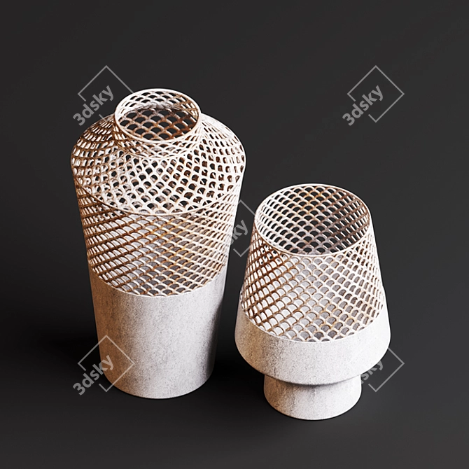 Elegant Glass Vase 3D model image 2