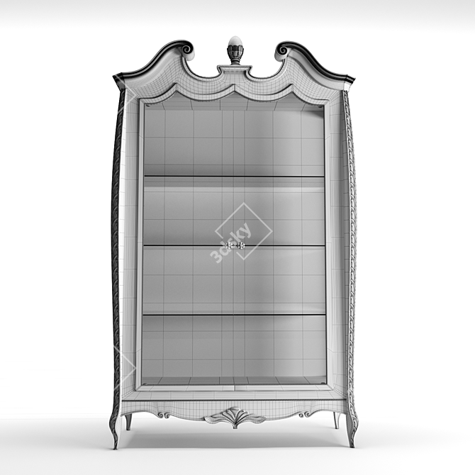 Elegant Savoy Glass Display Unit 3D model image 3