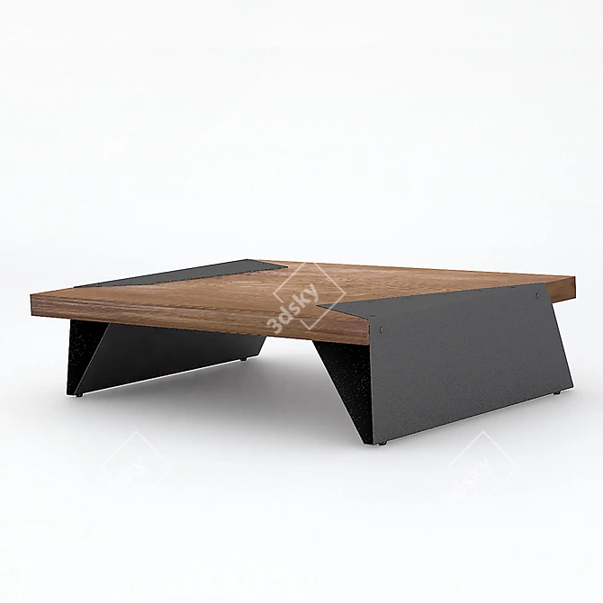 Modern Wood Coffee Table 3D model image 1