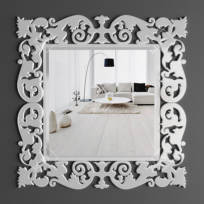 Elegant Romance Mirror 3D model image 1