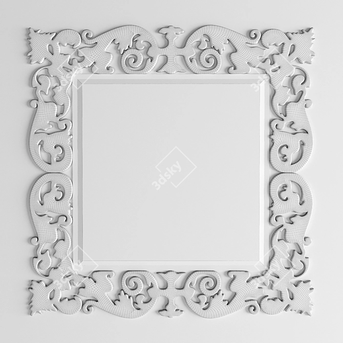 Elegant Romance Mirror 3D model image 2