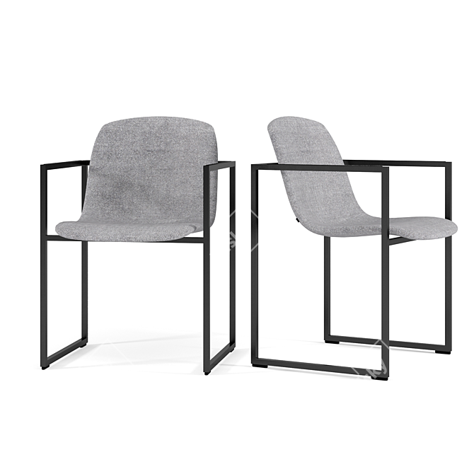 ARCO Frame Chair Set with Slim Table 3D model image 5