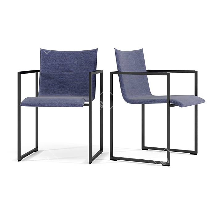 ARCO Frame Chair Set with Slim Table 3D model image 6