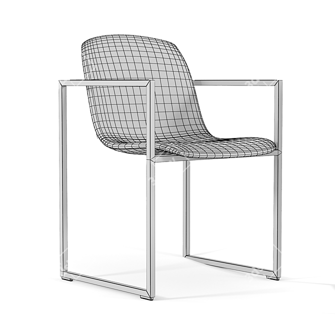 ARCO Frame Chair Set with Slim Table 3D model image 8