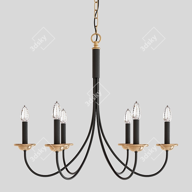 Elegant Lyustra7: Stylish Lighting Fixture 3D model image 1