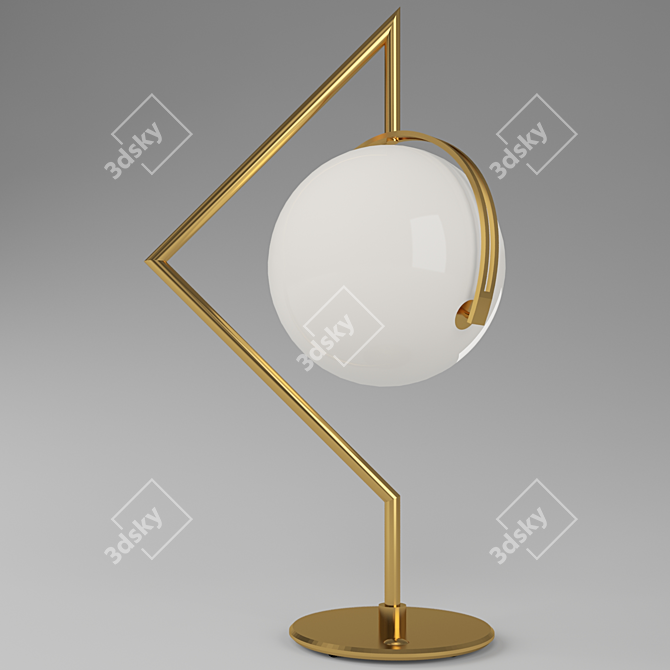 Adjustable Golden Globe Table Lamp 3D model image 1