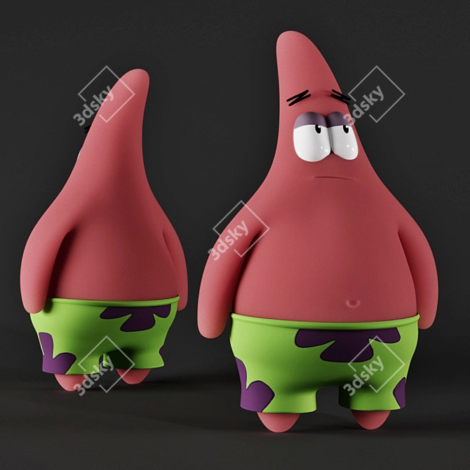 Patrick Star Toy - Your Goofy Sea Friend 3D model image 4