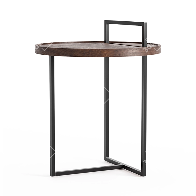 Akin Steel Table: Elegant and Minimal 3D model image 1