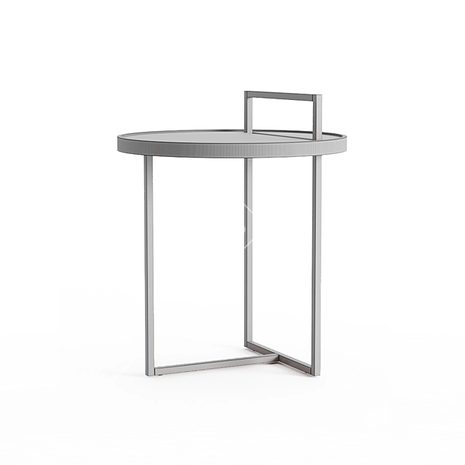 Akin Steel Table: Elegant and Minimal 3D model image 2