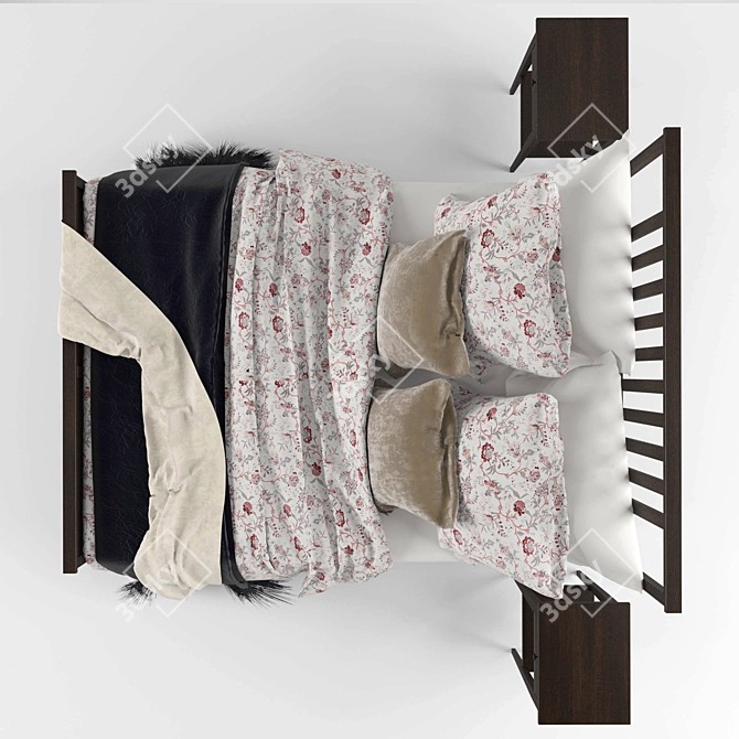 Versatile Hemnes Bed - Adjustable & Supportive 3D model image 3