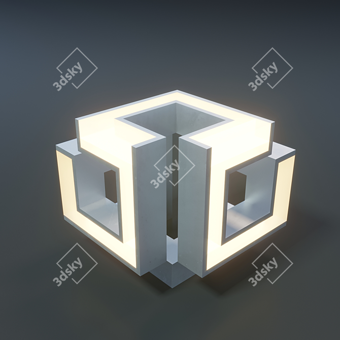 Modern Cubic Lighting 3D model image 3