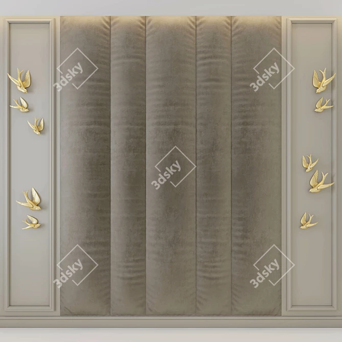 Gulls Wall Decor Panel 3D model image 1