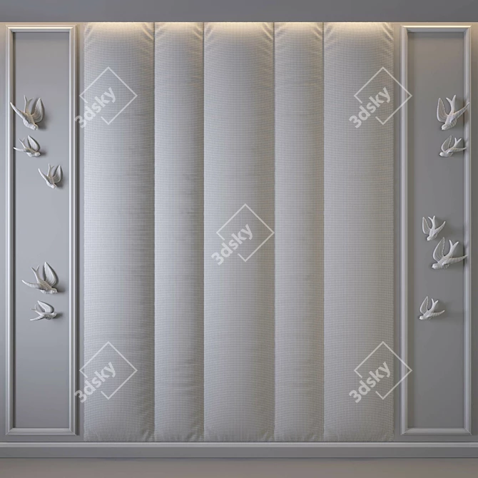 Gulls Wall Decor Panel 3D model image 2