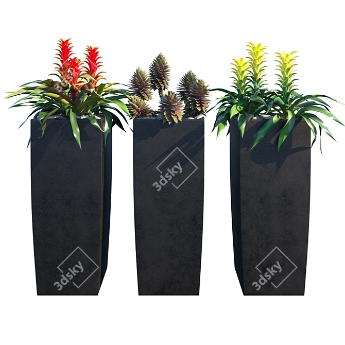 Exotic Paradise: Tropical Plant Set 3D model image 1