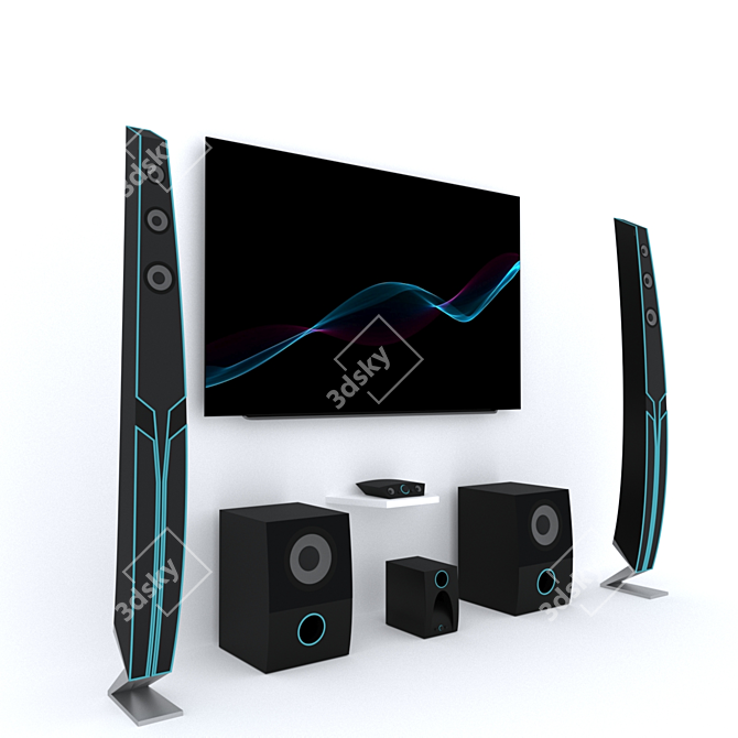 Ultra HD Home Theater System 3D model image 3