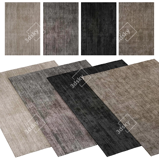 Boho Chic Carpet, Natural Fibers 3D model image 1