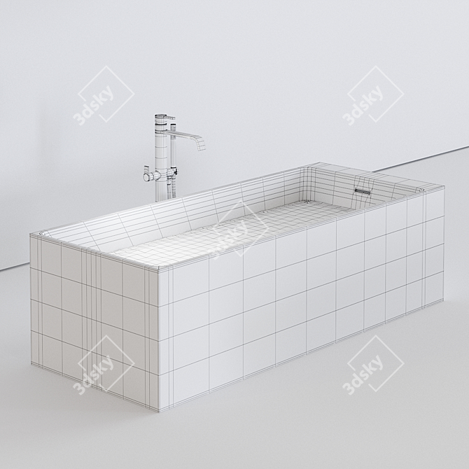 Splendia Square Bathtub 3D model image 3