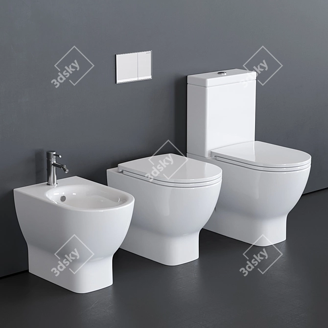 Sfera Ceramic Toilet 3D model image 1