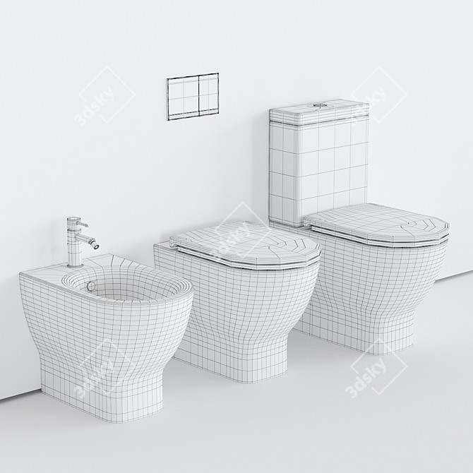 Sfera Ceramic Toilet 3D model image 3