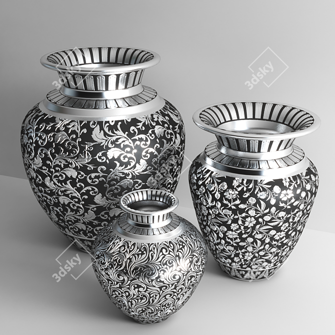 Elegant Vase: Exquisite 20k Poly 3D model image 1