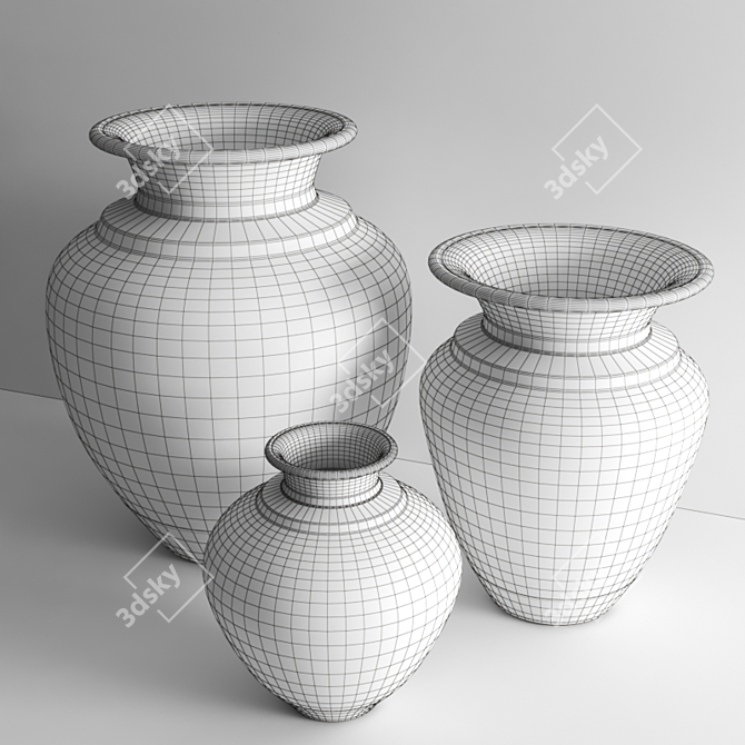 Elegant Vase: Exquisite 20k Poly 3D model image 2