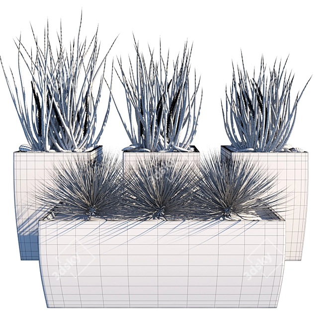 Greenery in Pots 3D model image 2