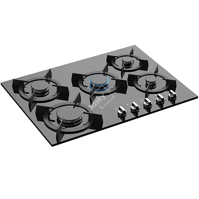 Steel Alborz G5701 Induction Cooktop: Efficient and Reliable 3D model image 1