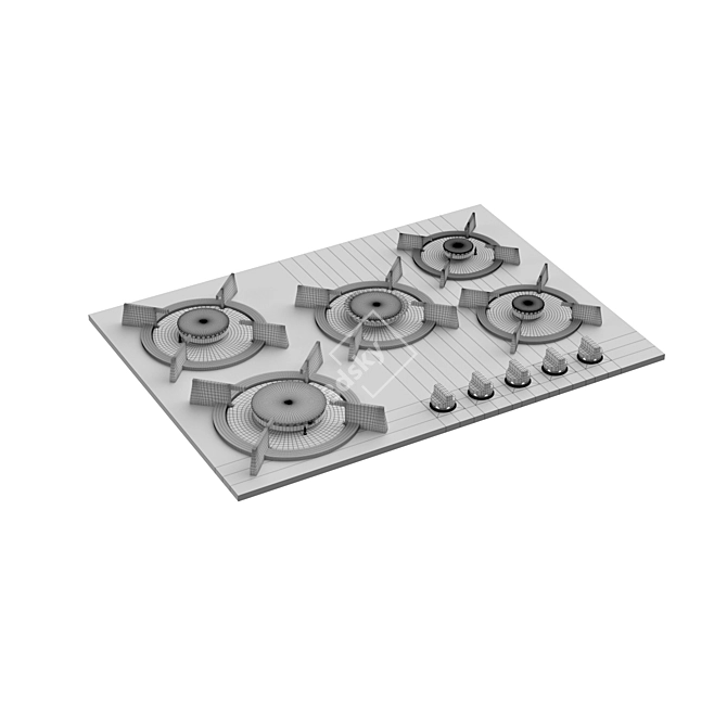 Steel Alborz G5701 Induction Cooktop: Efficient and Reliable 3D model image 3