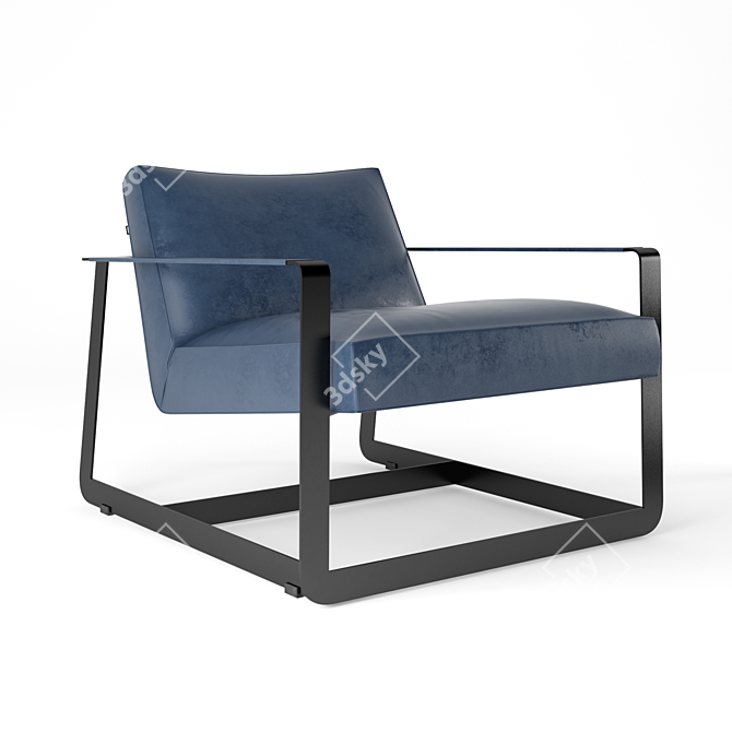 Poliform Gaston Armchair: Timeless Elegance 3D model image 5