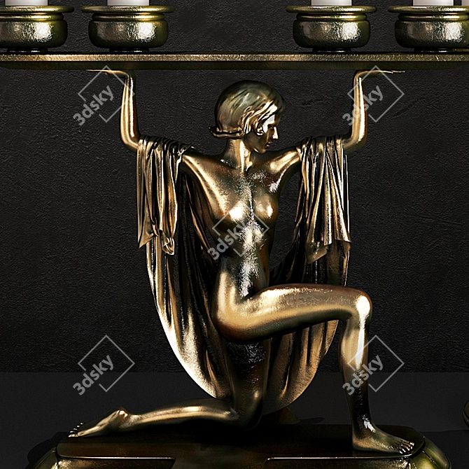 Elegant Eichholtz Bruneau Candle Holder 3D model image 2