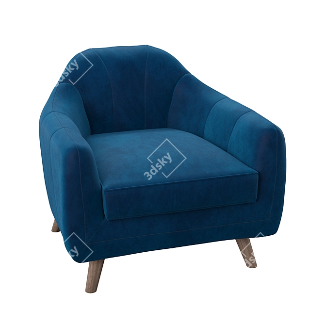 Elegant Comfort: Modern Armchair 3D model image 2