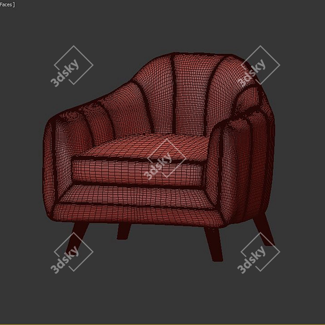 Elegant Comfort: Modern Armchair 3D model image 3