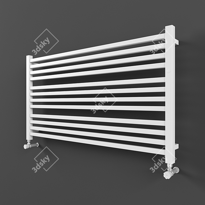 Sleek Stick Level Heated Towel Rail 3D model image 2