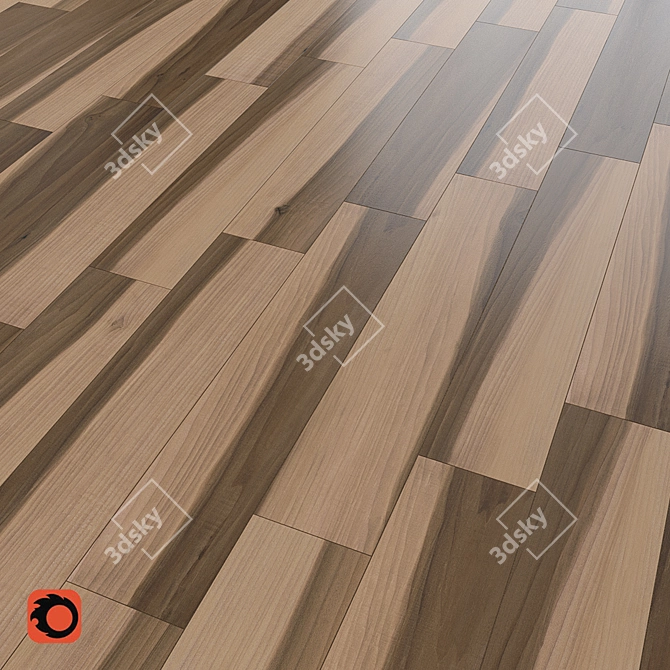 Grusha Matte Wood Tile: Beige Texture, 900x150x10mm 3D model image 1