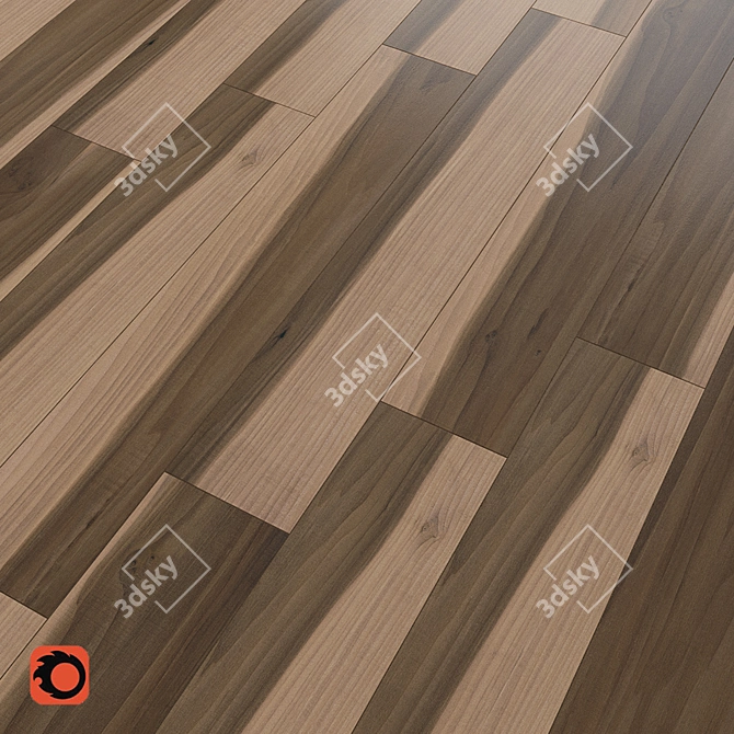 Grusha Matte Wood Tile: Beige Texture, 900x150x10mm 3D model image 2