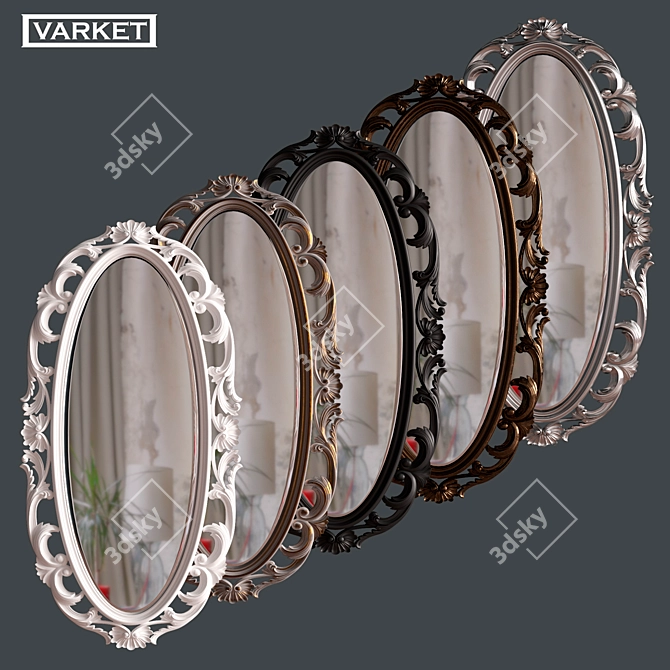 Contea Frameless Vanity Mirror - Elegant and Modern 3D model image 2