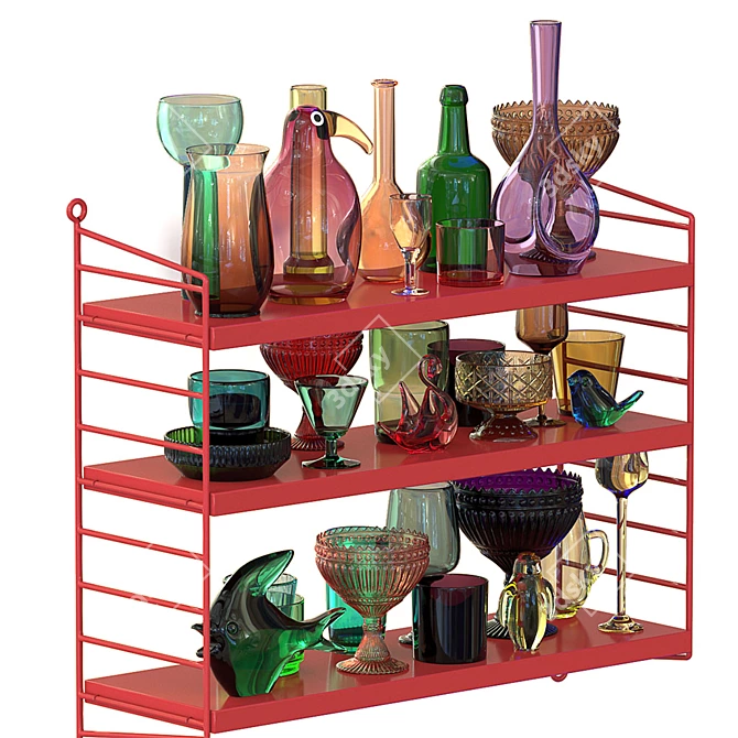 Title: Refined Glass Assortment 3D model image 2