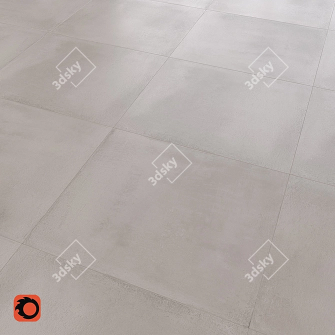 Dust Grey Concrete Floor Tile 3D model image 1