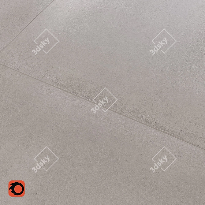 Dust Grey Concrete Floor Tile 3D model image 3