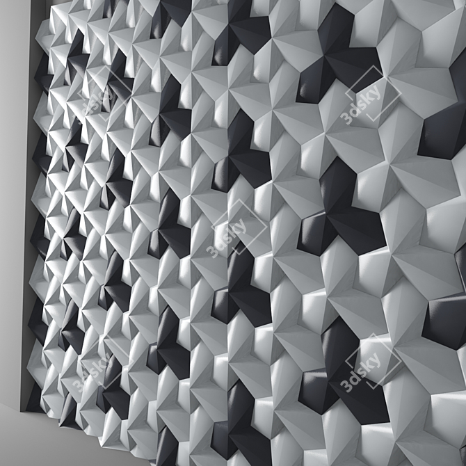 Unique Abstract Wall Panel 3D model image 1